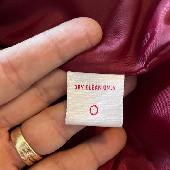 Nine West & Company Red Embossed Velvet Blazer Lined Velour Paisley 10P Jacket - Picture 4 of 10